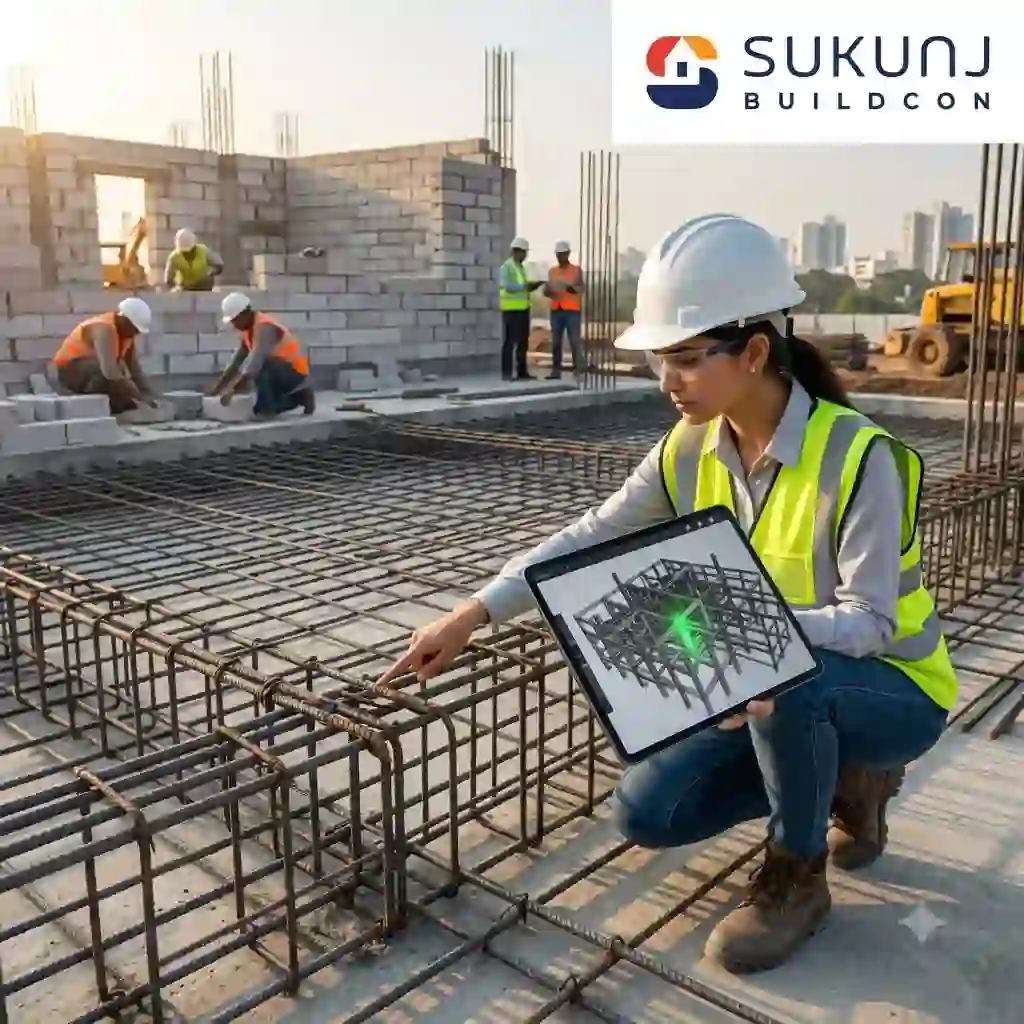 Civil engineer overseeing technical structural execution for Building home in Indore utilizing BIM and ABPAS 2.0 approvals.